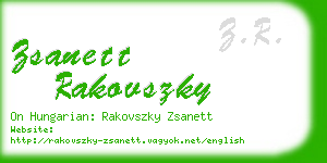 zsanett rakovszky business card